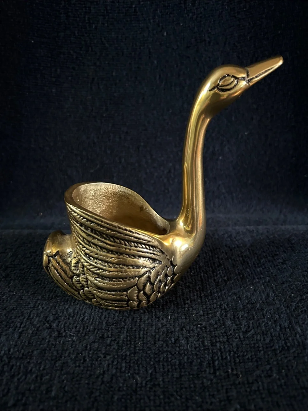 Behoma Brass Swan Decorative Votive Candle Holder